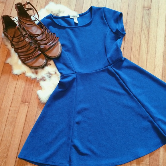 Textured Fit and Flare Dress - Picture 1 of 5